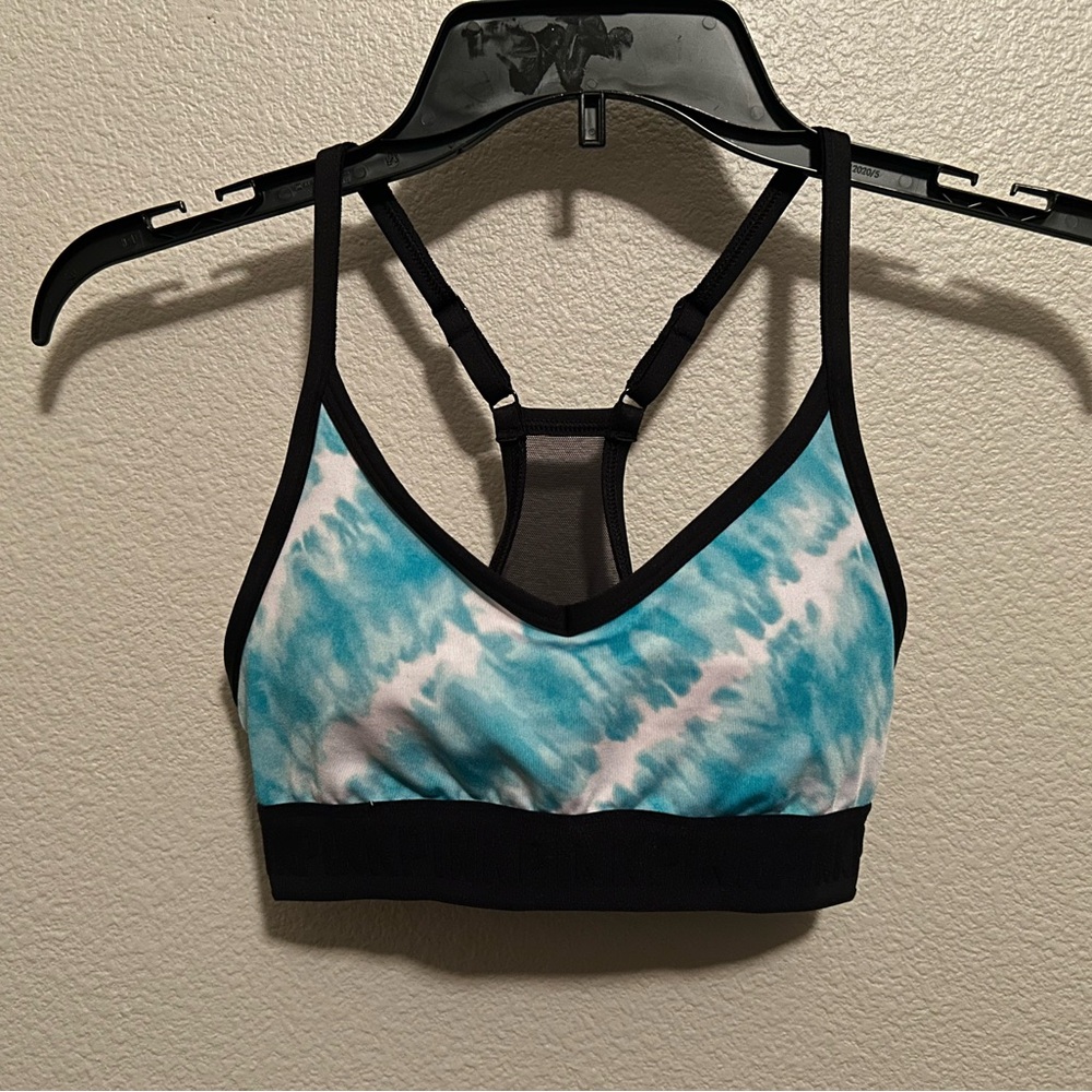 PINK Victoria's Secret Blue Tie-Dye Sports Bra